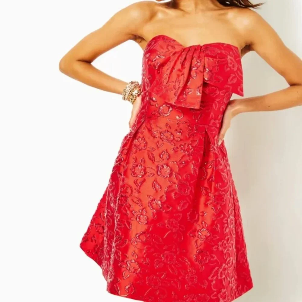 Lilly Pulitzer Kataleya Strapless Jacquard Dress